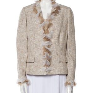 Teri Jon Tweed Blazer And Pencil Skirt Set Size 10